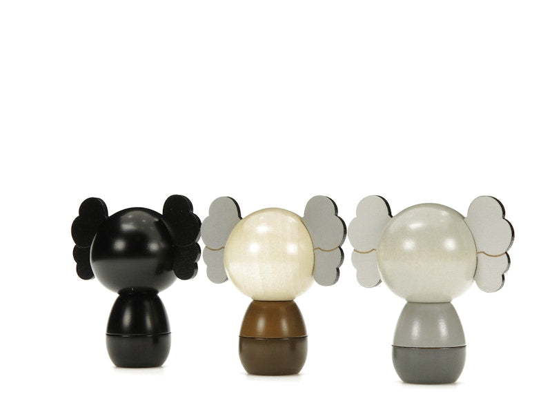 KAWS Holiday Japan Kokeshi Doll Set of 3 (Edition of 1,000) Multicolor