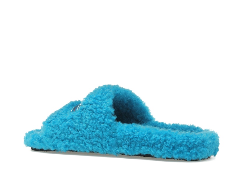 Balenciaga Furry Slide Sky Blue