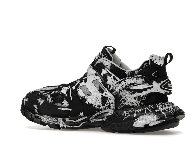 Balenciaga Track Graffiti Black White