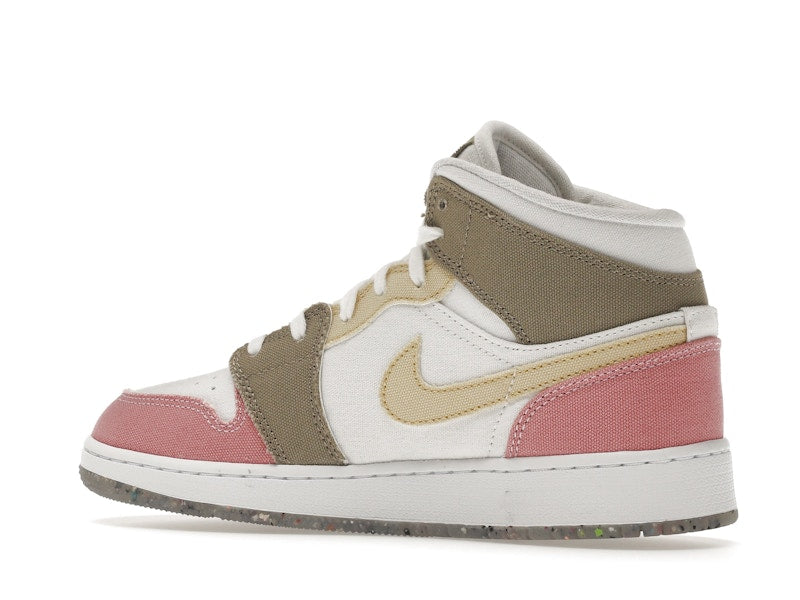 Jordan 1 Mid SE Pastel Vivid Green Grind (GS)