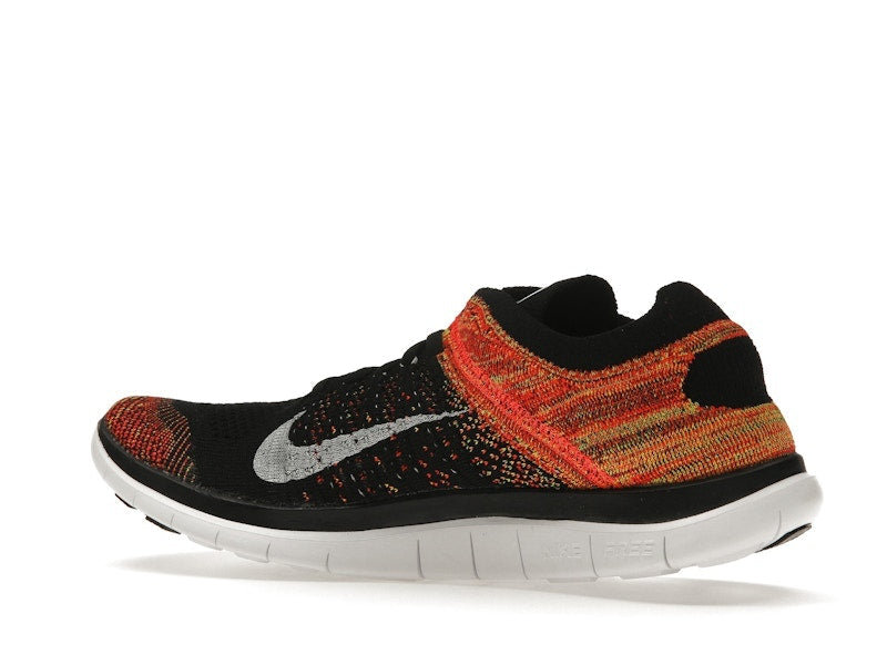Nike Free Flyknit 4.0 Black Volt Bright Crimson