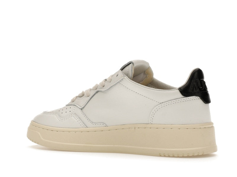 Autry Medalist Leather Low White Black Tab (Women's)