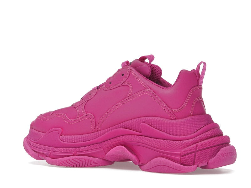 Balenciaga Triple S Faux Leather Dark Pink (Women's)