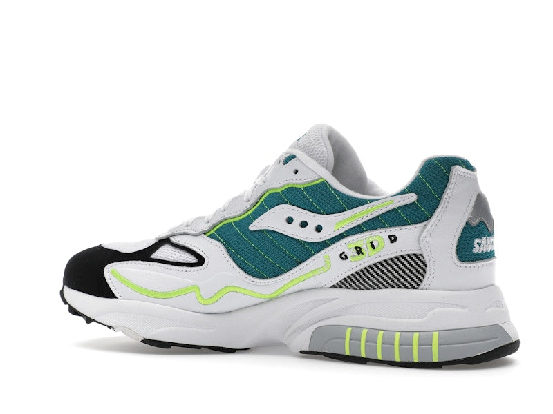 Saucony 3D Grid Hurricane White Green Lime