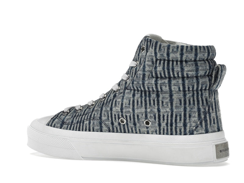 Givenchy City High Top In 4G Denim Blue White
