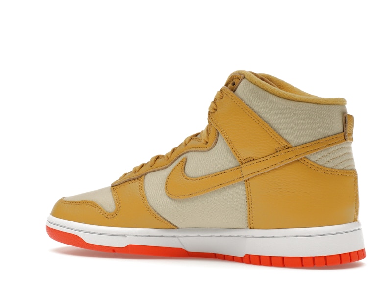 Nike Dunk High Wheat Gold Safety Orange