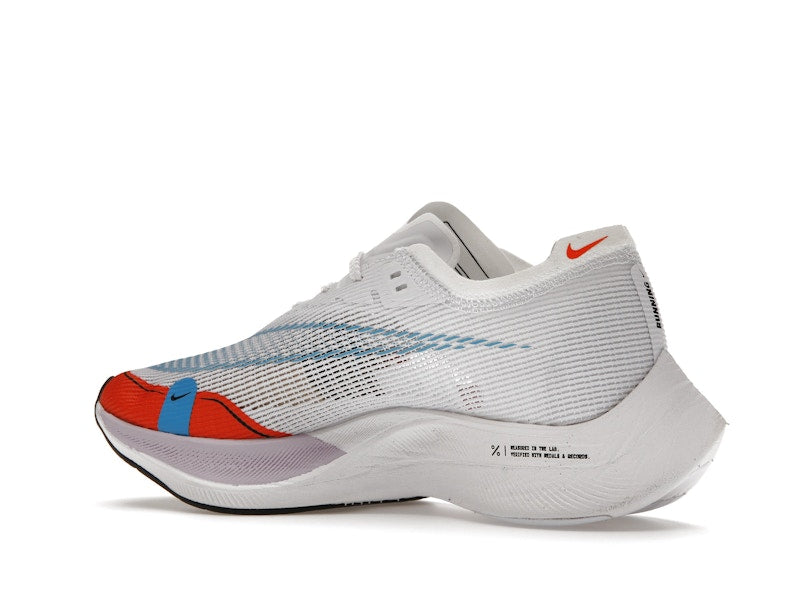 Nike ZoomX Vaporfly Next% 2 White Laser Blue Rush Orange