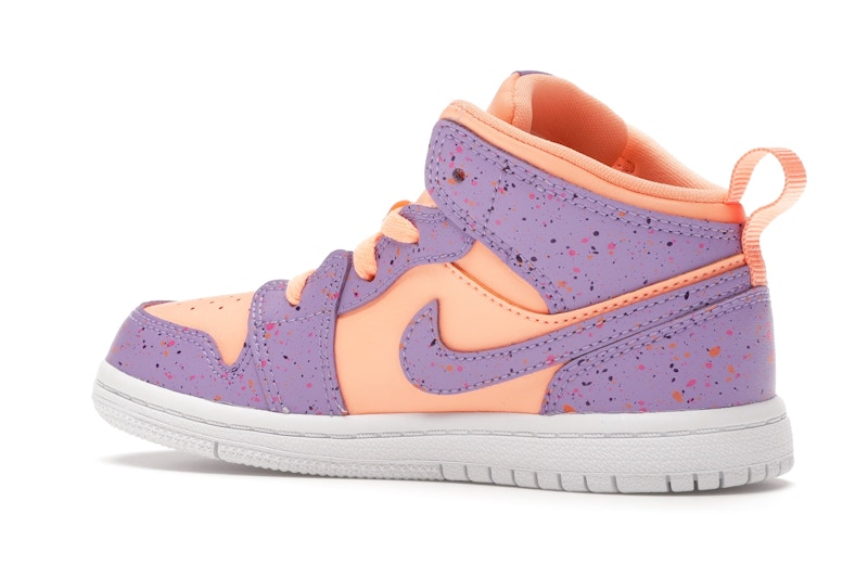Jordan 1 Mid Paint Splatter Orange Purple (TD)
