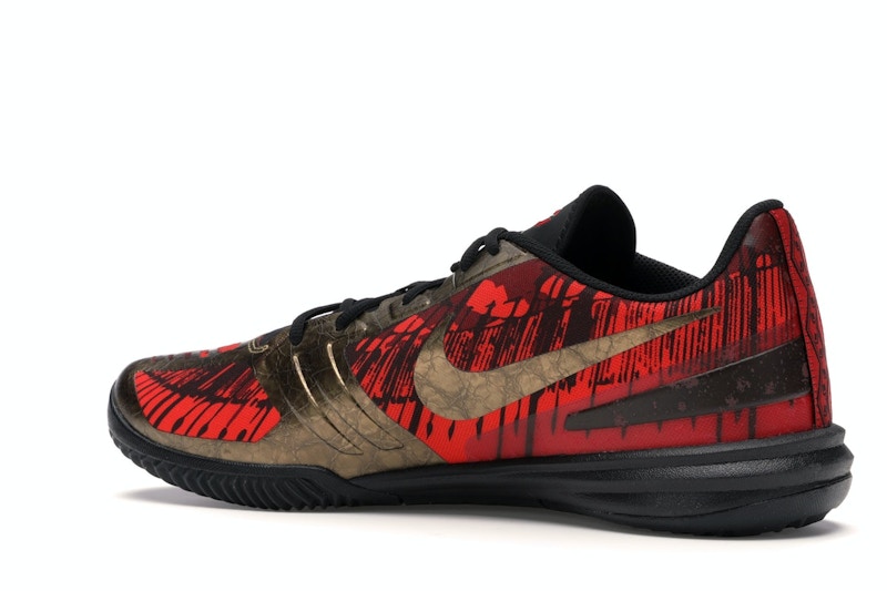 Nike KB Mentality Black Metallic Gold Chilling Red