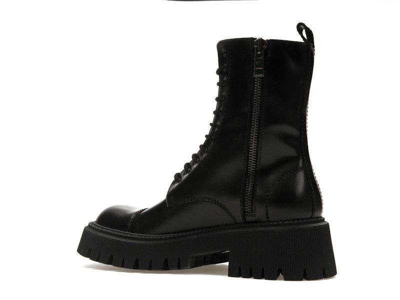 Balenciaga Tractor 20mm Zip Up Boot Black