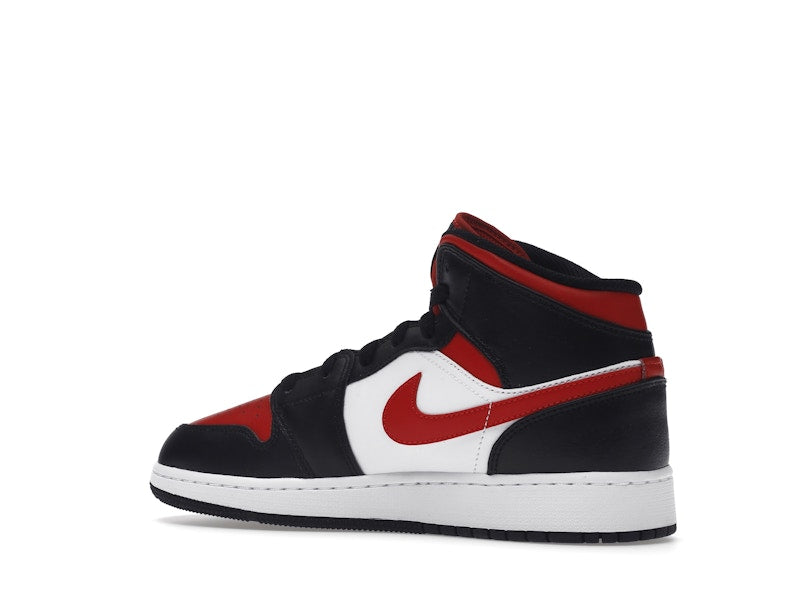 Air Jordan 1 Mid Black Fire Red (GS)