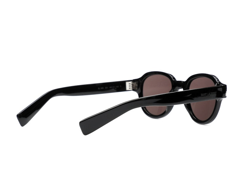 Saint Laurent Round-Frame Acetate Sunglasses Black/Black/Black (SL546-30013743-001)