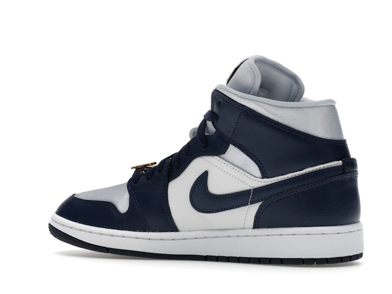Jordan 1 Mid Football Grey White Midnight Navy (Women's)