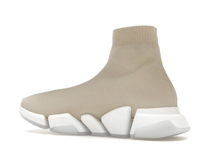 Balenciaga Speed 2.0 Recycled Sole Transparent Sole Beige