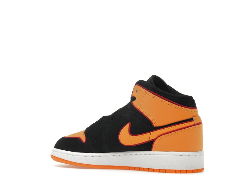 Jordan 1 Mid SE Black Vivid Orange (GS)