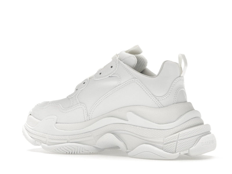 Balenciaga Triple S Synthetic Leather Triple White (Women's)