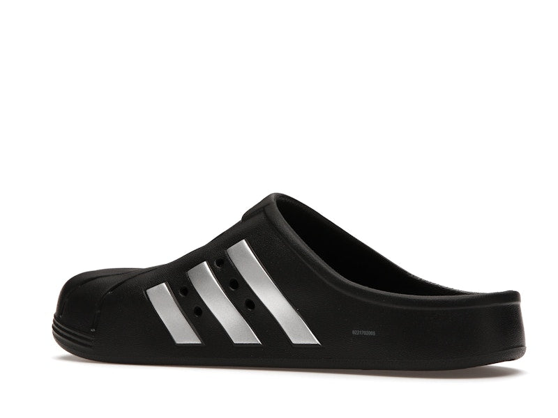 adidas Adilette Clog Black Silver