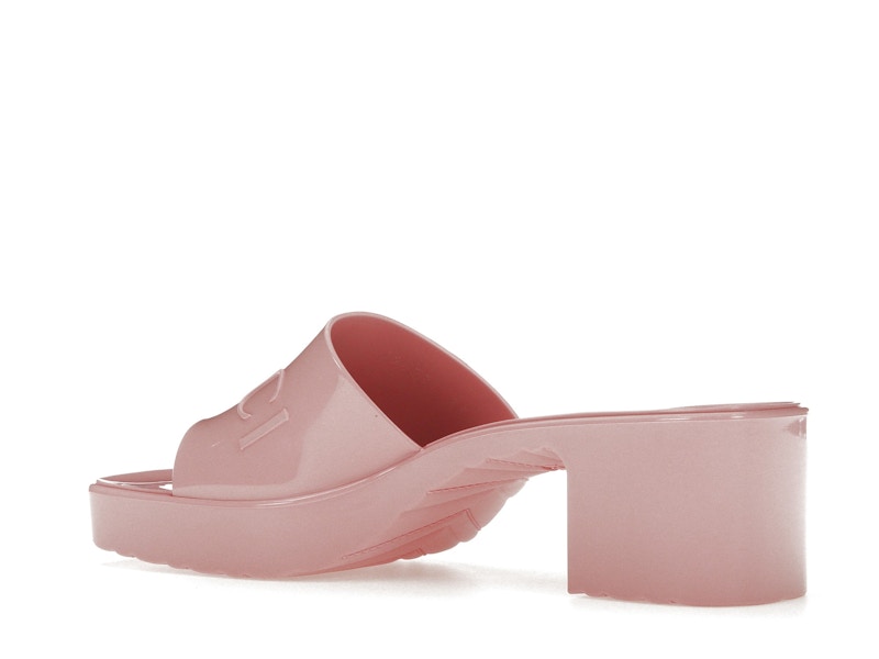 Gucci 60mm Slide Sandal Pink Rubber