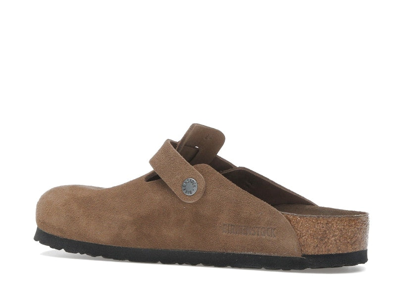 Birkenstock Boston Soft Footbed Suede Dark Tea Tonal