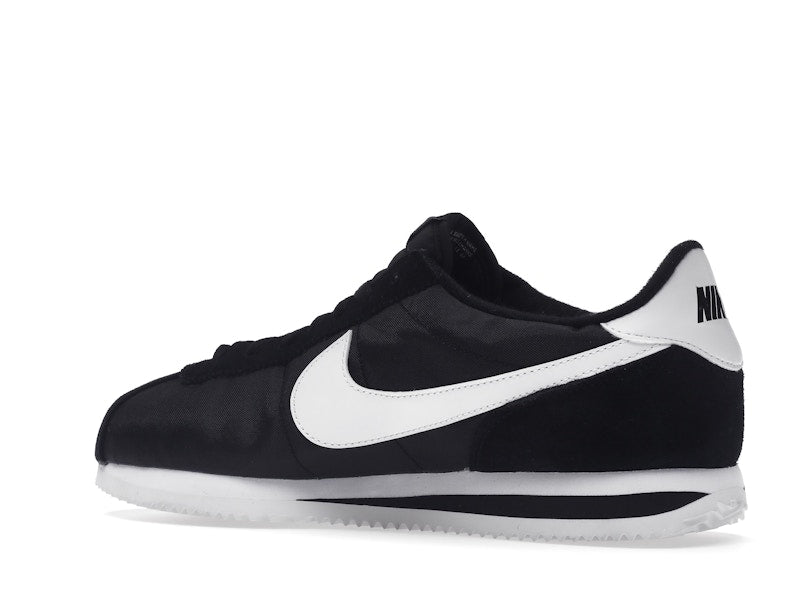 Nike Cortez Basic Nylon Black White-Metallic Silver