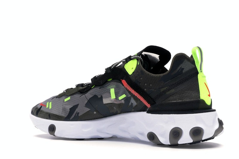 Nike React Element 87 Medium Olive Bright Crimson