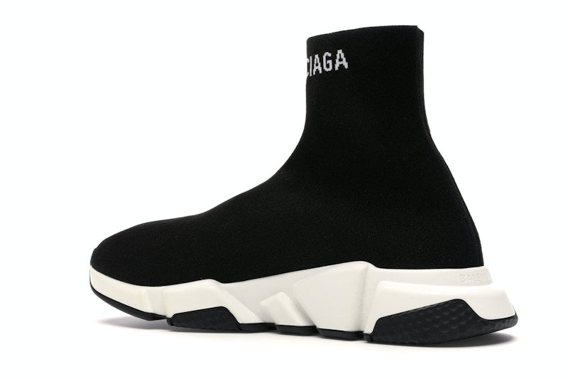 Balenciaga Speed Sock Slip-On Black White