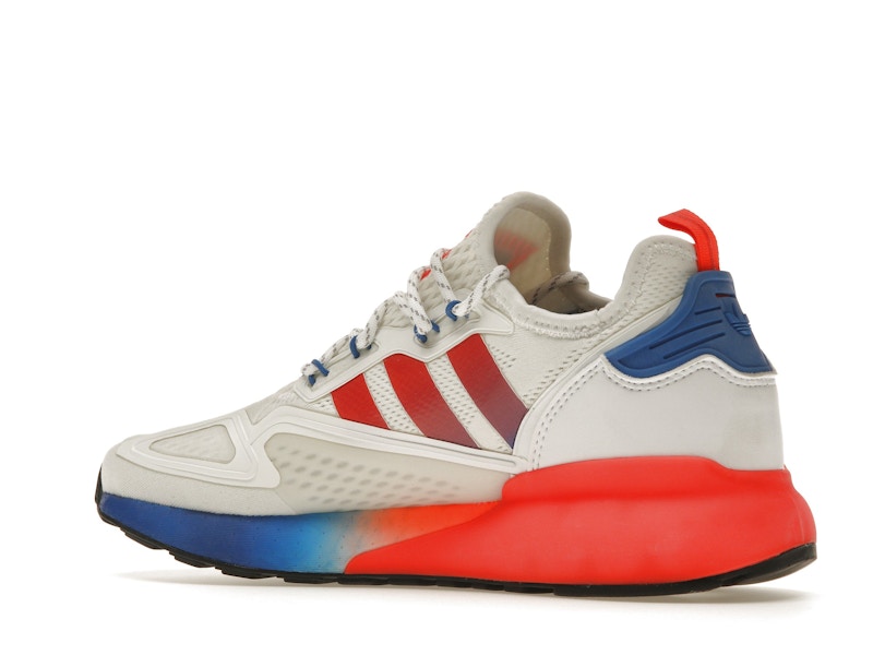 adidas ZX 2K Boost White Solar Red Blue