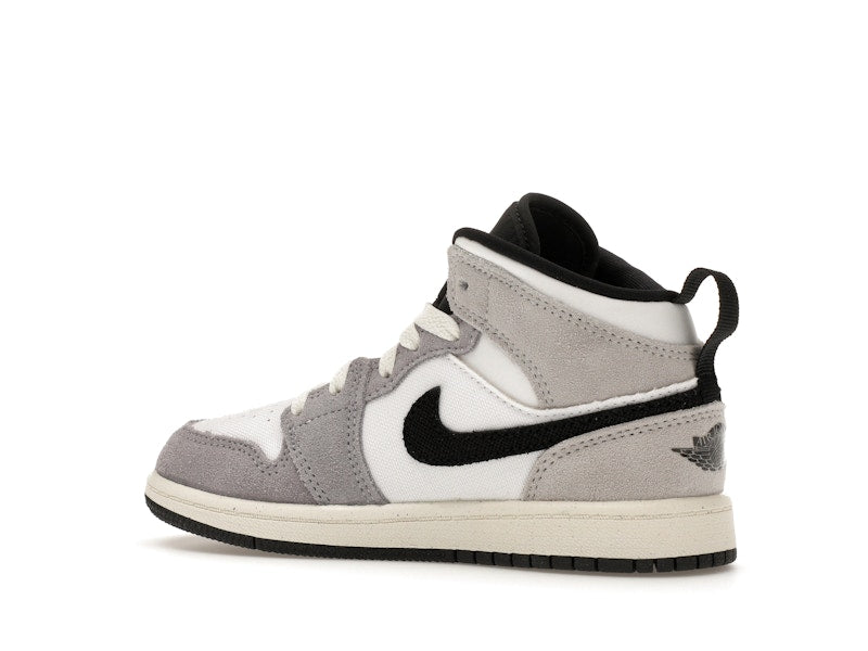 Jordan 1 Mid SE Craft White Cement Grey Black (PS)