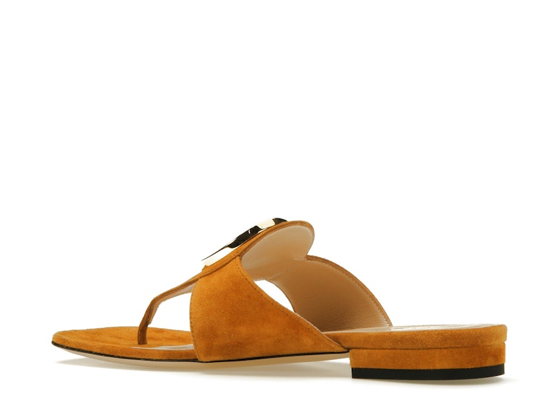 Gucci Blondie Thong Sandal Light Brown Suede