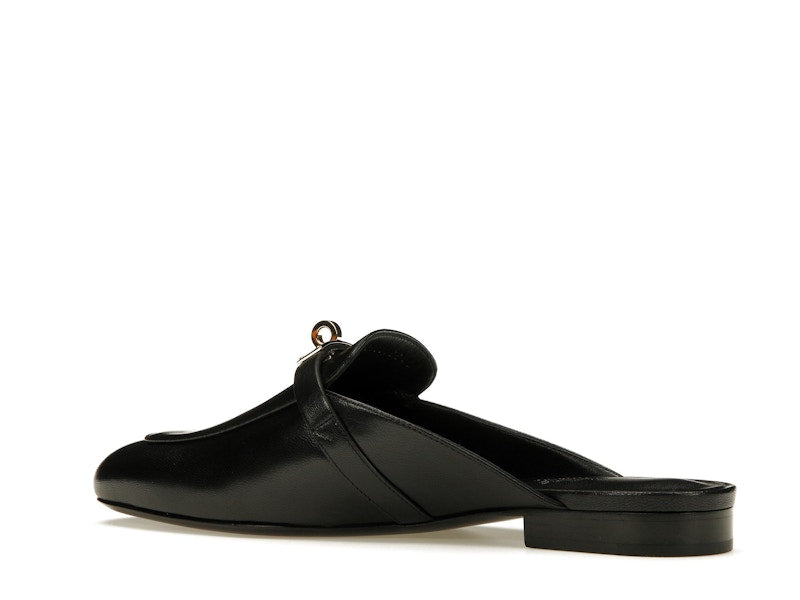 Hermes Oz Mule Noir Goatskin Leather