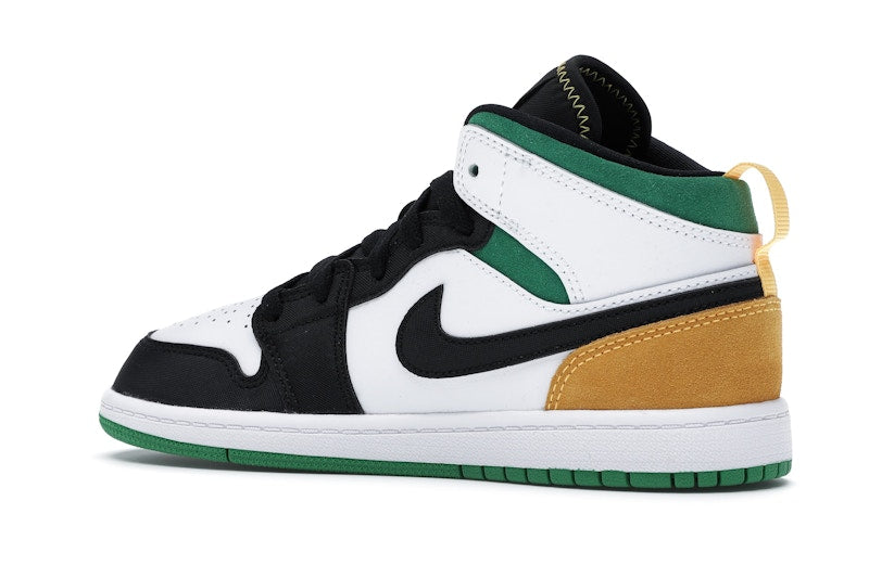 Jordan 1 Mid SE White Laser Orange Lucky Green (PS)
