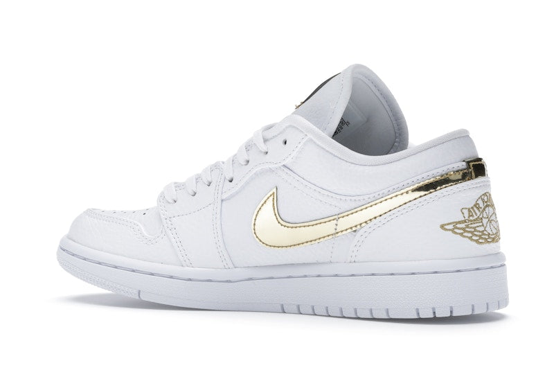 Jordan 1 Low White Metallic Gold (Women's)