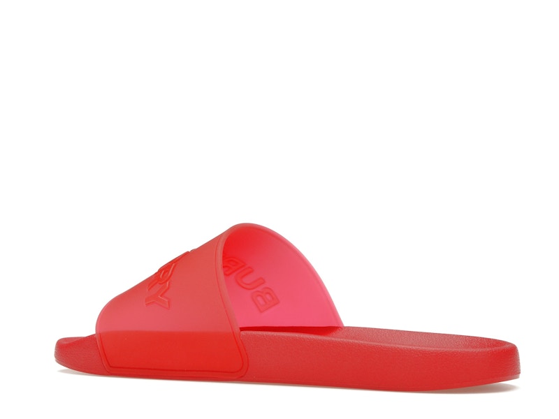 Burberry Embossed Logo Slides Bright Red