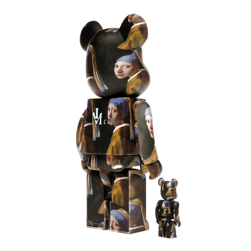 Bearbrick Johannes Vermeer (Girl with a Pearl Earring) 100% & 400% Set