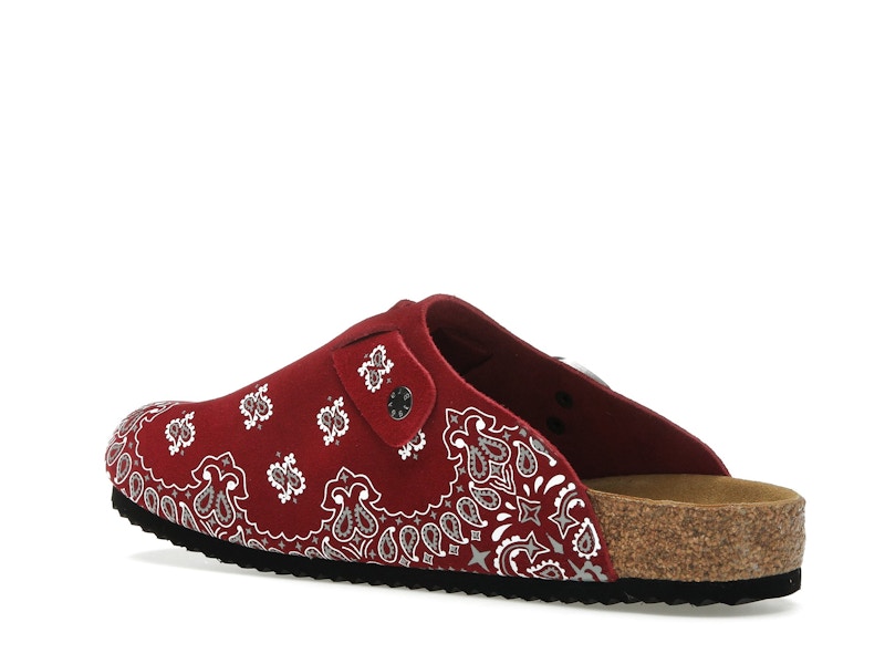 Bravest Studios Suede Paisley Clogs Burgundy