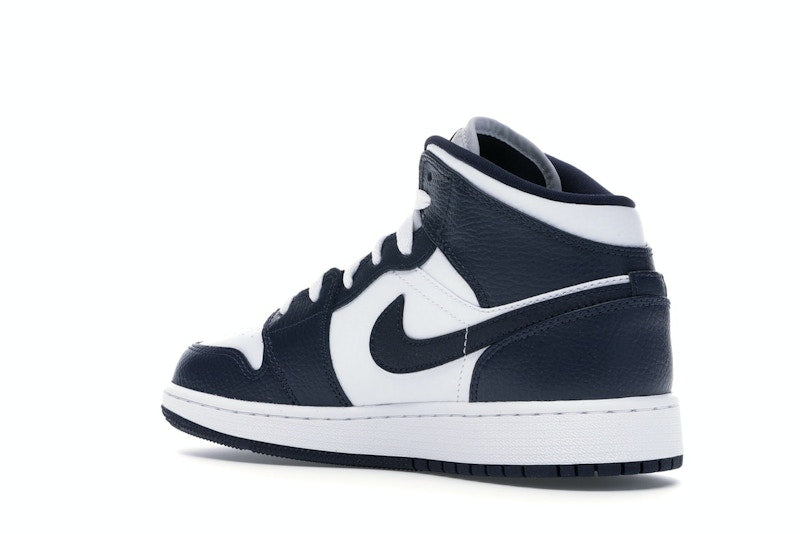 Jordan 1 Mid White Metallic Gold Obsidian (GS)