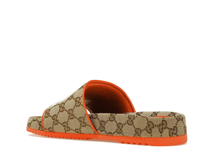 Gucci x The North Face GG Slide Orange Beige Ebony Original GG Canvas