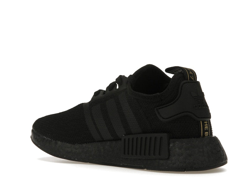 adidas NMD R1 Triple Black Gold Metallic (Women's)