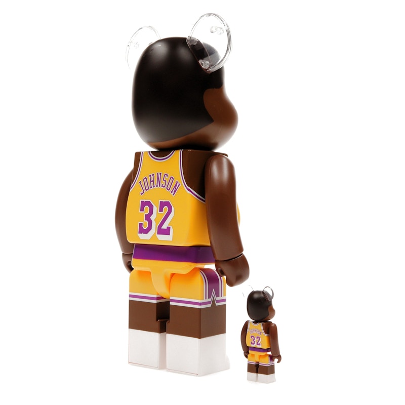 Bearbrick NBA Magic Johnson (Los Angeles Lakers) 100% & 400% Set