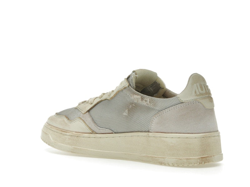 Autry Medalist Leather Low Grey White Super Vintage