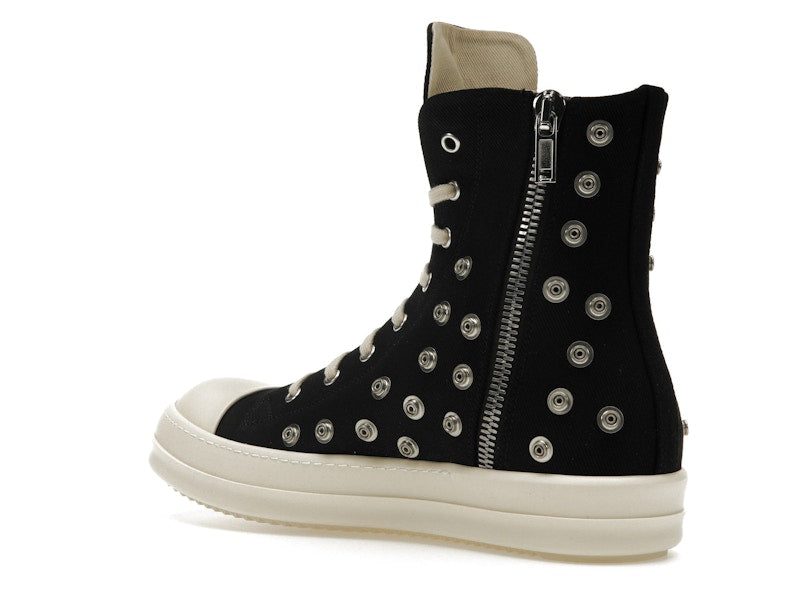 Rick Owens DRKSHDW Sneaks Studded Eyelets Black Milk