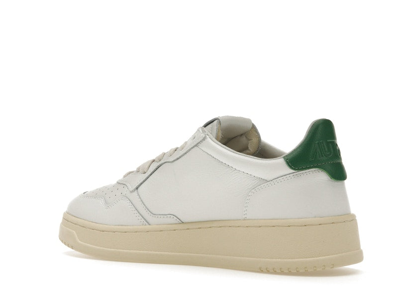 Autry Medalist Leather Low White Green