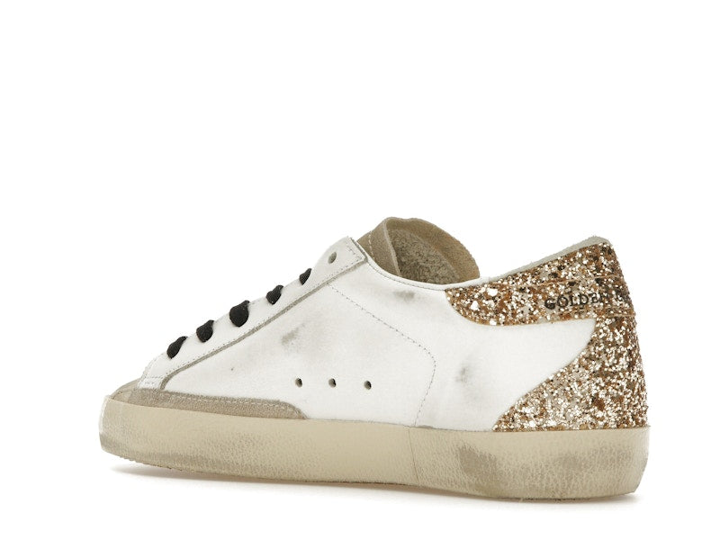 Golden Goose Super-Star White Silver Gold Glitter (Women's)
