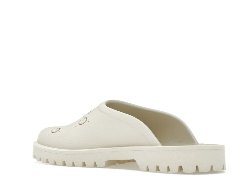 Gucci Slip-on Sandal Cut Out Monogram Mystic White