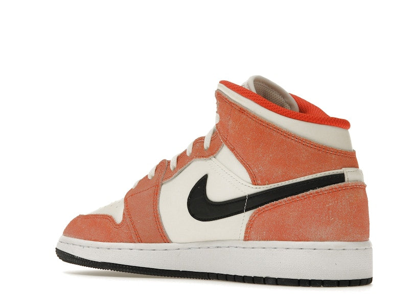 Jordan 1 Mid SE Orange Suede (GS)