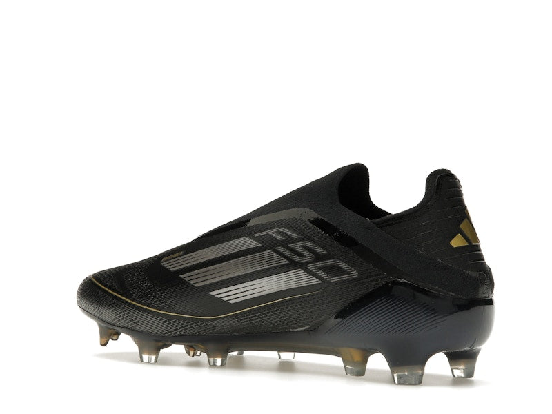 adidas F50 Elite Laceless FG Core Black Iron Metallic Gold Metallic