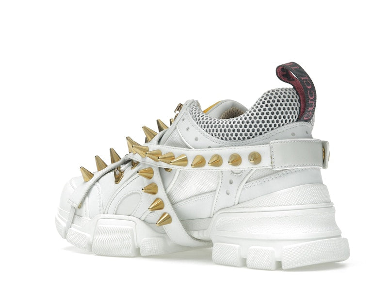 Gucci Flashtrek Chunky Leather Sneakers White Gold (Women's)