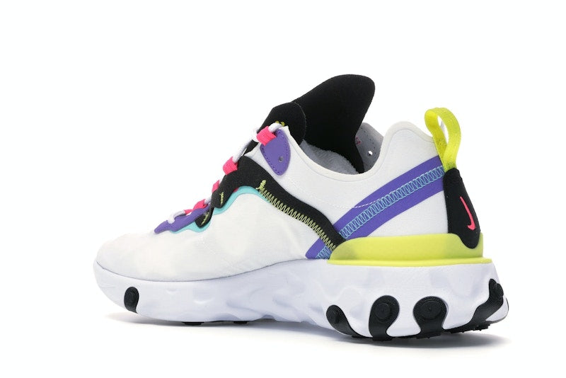 Nike React Element 55 White Psychic Purple Hyper Pink