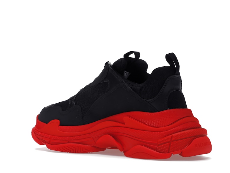 Balenciaga Triple S Black Red Sole