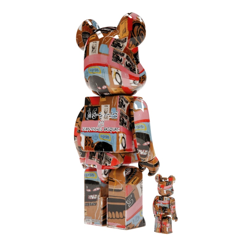 Bearbrick Andy Warhol x JEAN-MICHEL BASQUIAT #2 100% & 400% Set